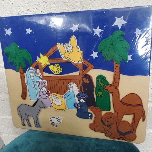 Nativity Scene Baby Jesus Flannel Felt Board Manger Wise Men Sunday School Gifts - Picture 2 of 8